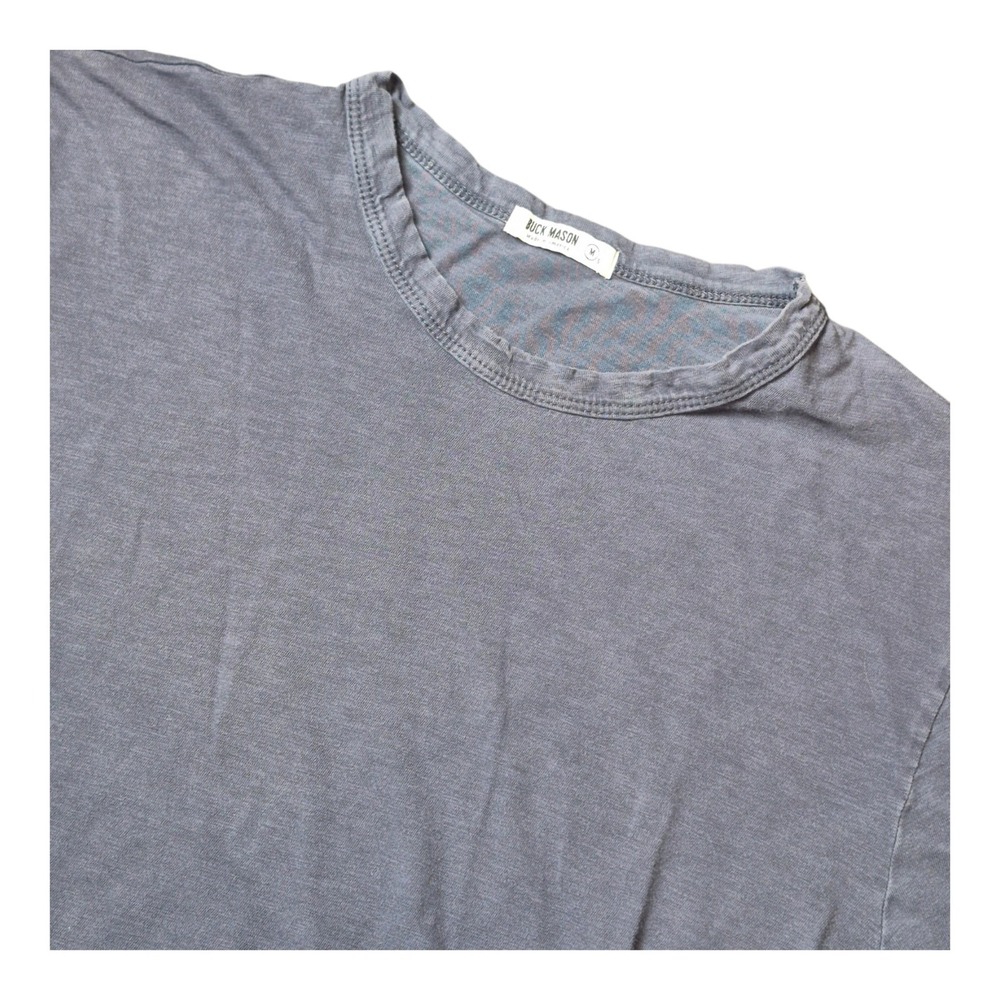 Buck Mason Men's M Slub Classic Short Length Straight Hem Blue T-Shirt USA